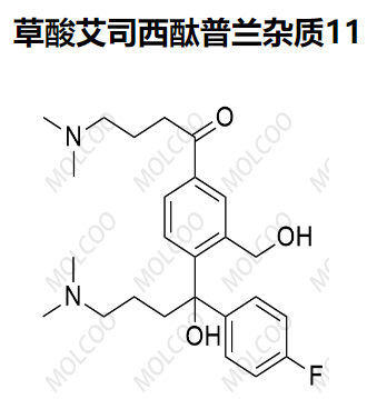 草酸艾司西酞普兰杂质11  	1433278-32-0  C25H35FN2O3 