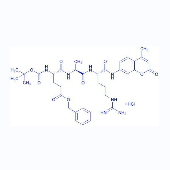 Boc-Glu(OBzl)-Ala-Arg-AMC·HCl 133448-25-6.png