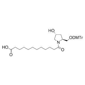 12-((2S,4R)-2-((双(4-甲氧基苯基)(苯基)甲氧基)甲基)-4-羟基吡咯烷-1-基)-12-氧代十二烷酸