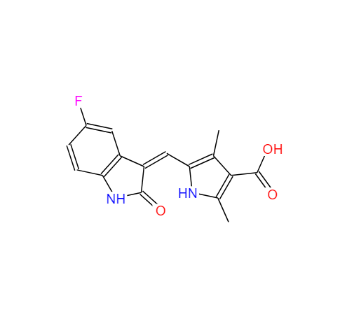 5-((Z)-(5-氟-2-氧代吲哚烷-3-亚基)甲基)-2,4-二甲基-1H-吡咯-3-羧酸