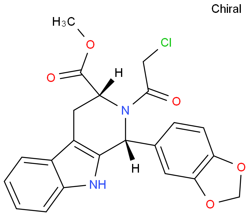 (1R,3R)-1-(1,3-苯并二氧戊环-5-基)-2-(氯乙酰基)-2,3,4,9-四氢-1H-吡啶并[3,4-B]吲哚-3-羧酸甲酯 （171489-59-1）