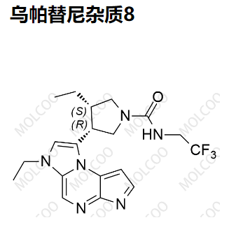 乌帕替尼杂质8   C19H23F3N6O  (3S,4R)-3-ethyl-4-(6-ethyl-6H-imidazo[1,2-a]pyrrolo[2,3-e]pyrazin-8-yl)-N-(2,2,2-trifluoroethyl)pyrrolidine-1-carboxamide 