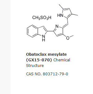 Obatoclax Mesylate奥巴克拉甲磺酸盐