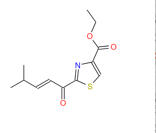 2-(4-甲基戊-2-烯酰基)噻唑-4-羧酸乙酯 944559-46-0