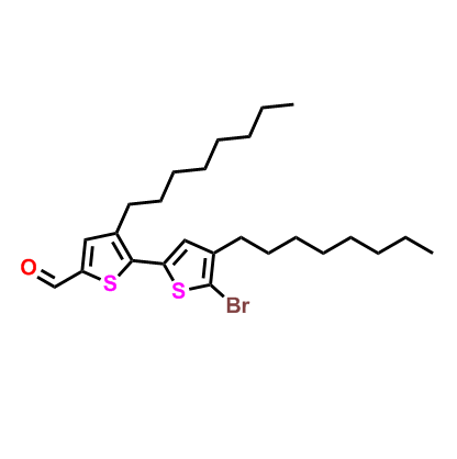 5'-bromo-3,4'-dioctyl-[2,2'-bithiophene]-5-carbaldehyde