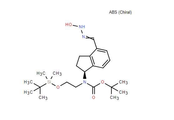 (S)-(2-((叔丁基二甲基甲硅烷基)氧基)乙基)(4-(n-羟基甲脒基)-2,3-二氢-1H-茚-1-基)氨基甲酸叔丁酯 1306763-62-1
