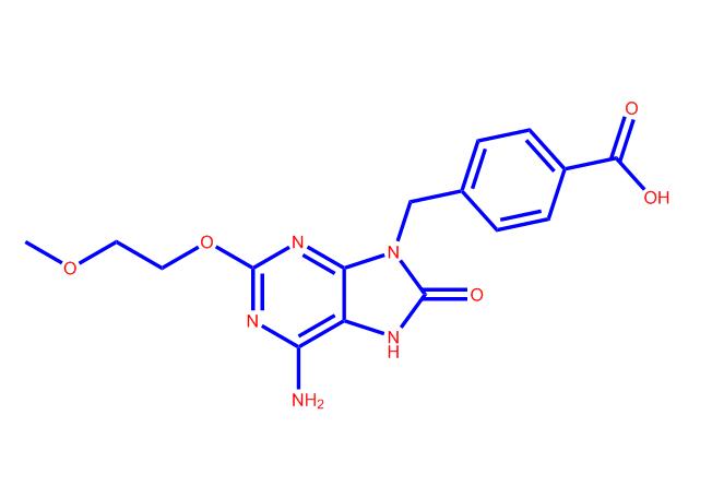 4-((6-氨基-2-(2-甲氧基乙氧基)-8-氧代-7H-嘌呤-9(8H)-基)甲基)苯甲酸1062444-54-5