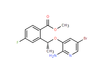 甲基(R)-2-(1-((2-氨基-5-溴吡啶-3-氧乙基)-4-氟苯甲酸 1454848-00-0