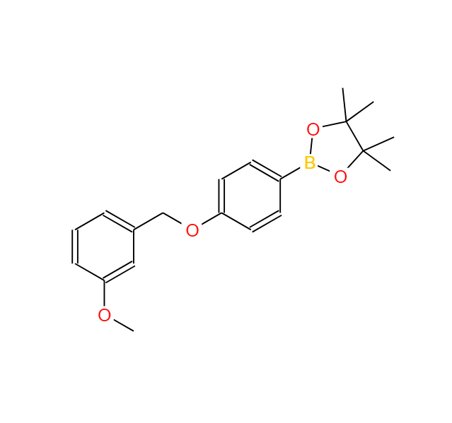 2-(4-(3-甲氧基苄基)氧基)苯基)-4,4,5,5-四甲基-1,3,2-二氧苯甲醛