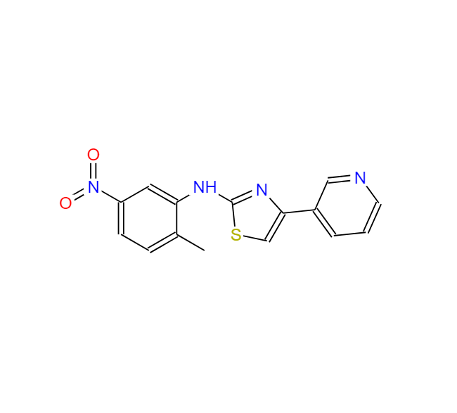 N-(2-甲基-5-硝基苯基)-4-(3-吡啶基)-2-氨基噻唑