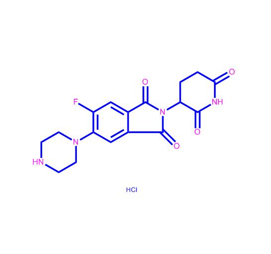2-(2,6-二氧代哌啶-3-基)-5-氟-6-(哌嗪-1-基)异吲哚啉-1,3-二酮盐酸盐2222114-23-8