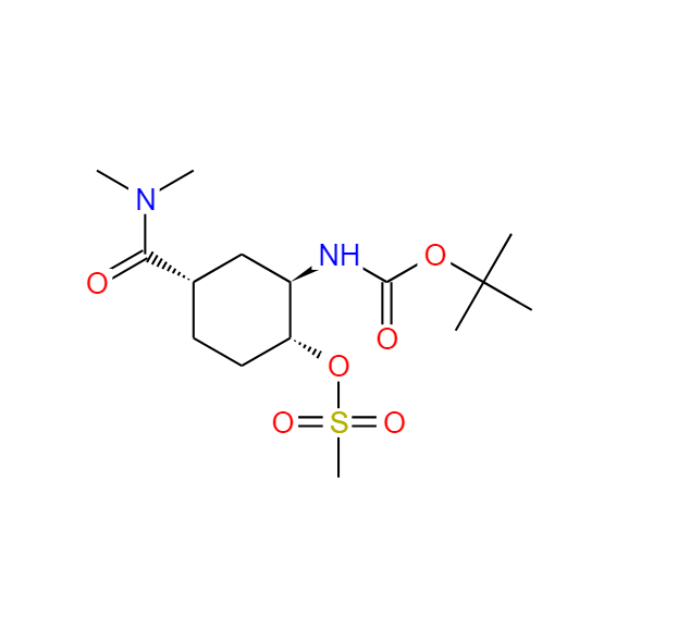 (1R,2R,4S)-2-N-BOC-氨基-4-二甲胺羰基环己基甲磺酸酯