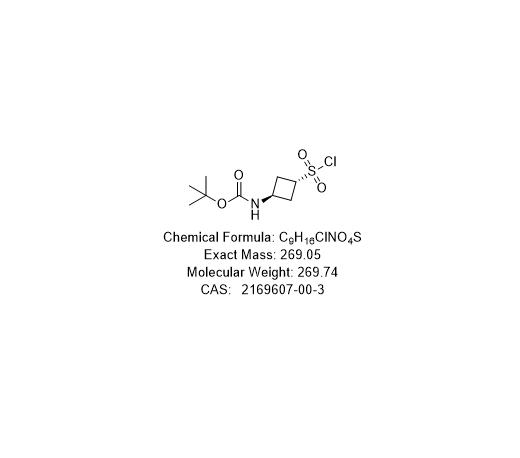 	tert-butyl N-[(1r,3r)-3-(chlorosulfonyl)cyclobutyl]carbamate