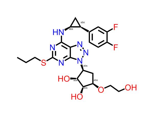 （1R，2R，3S，5R）-3-（7-（（（（1S，2R）-2-（3,4-二氟苯基）环丙基）氨基）-5-（丙硫基）-3H- [1,2， 3]三唑并[4,5-d]嘧啶-3-基）-5-（2-羟基乙氧基）环2096989-55-6