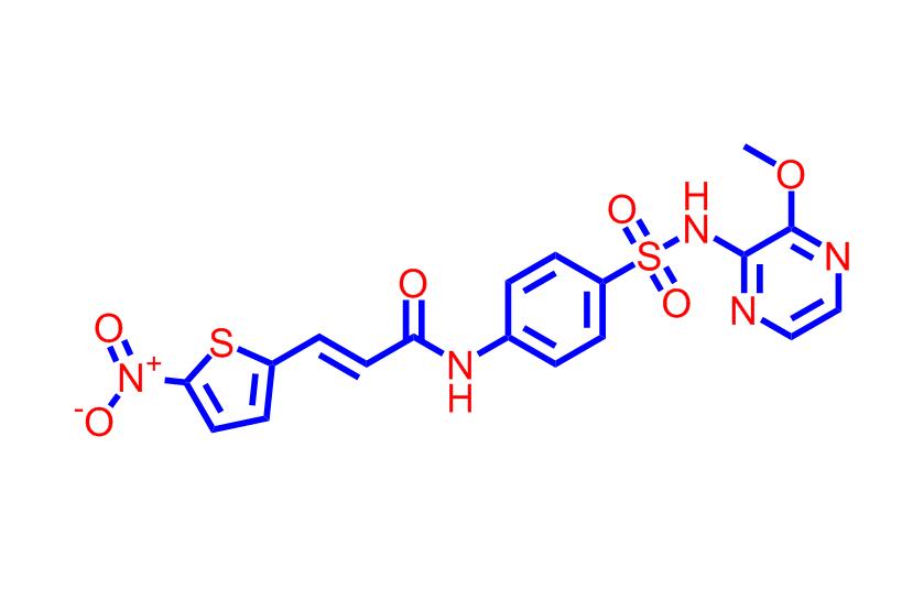 N-[4-[[(3-甲氧基吡嗪基)氨基]磺酰基]苯基]-3-(5-硝基-2-噻吩基)-2-丙烯酰胺1360614-48-7
