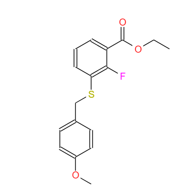 2-氟-3-((对甲氧基苄基)硫基)苯甲酸乙酯
