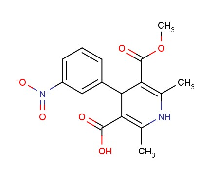 2,6-二甲基-5-甲氧基羰基-4-(3-硝基苯)-1,4-二氢吡啶-3-甲酸 74936-72-4