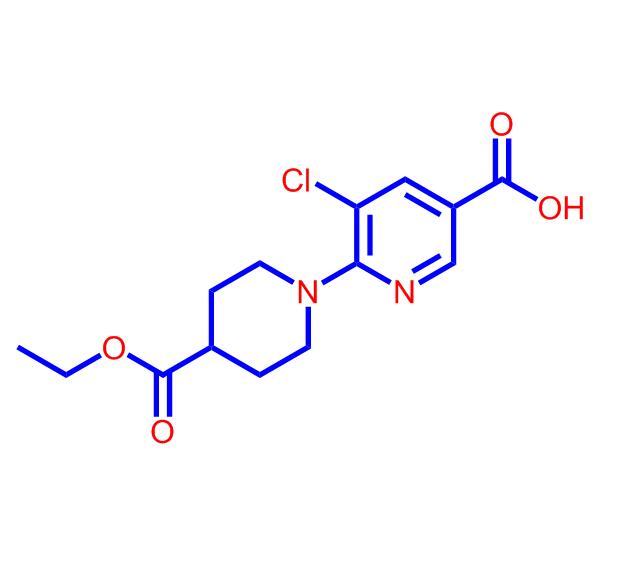 6-(4-(乙氧基羰基)哌啶-1-基)-5-氯吡啶-3-羧酸931395-73-2