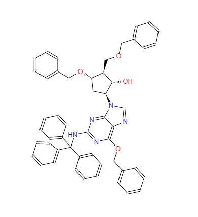 (1S,2S,3S,5S)-5-[(2-三苯基甲基氨基)-6-(苯基甲氧基)-9H-嘌呤-9-基]-3-(苯基甲氧基)-2-[(苯基甲氧基)甲基]环戊醇