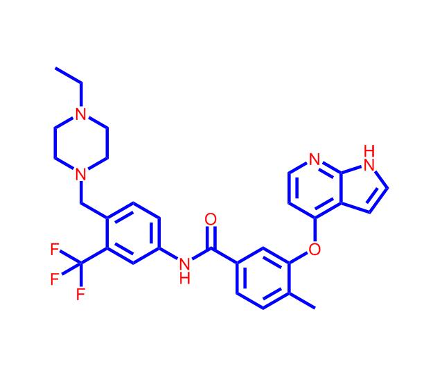N-[4-[(4-乙基-1-哌嗪基)甲基]-3-(三氟甲基)苯基]-4-甲基-3-(1H-吡咯并[2,3-B]吡啶-4-基氧基)苯甲酰胺1315355-93-1