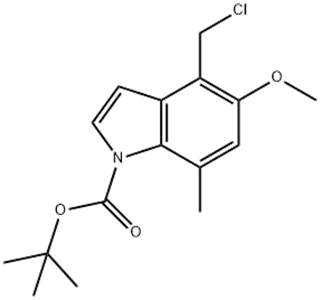 4-(氯甲基)-5-甲氧基-7-甲基-1H-吲哚-1-甲酸叔丁酯