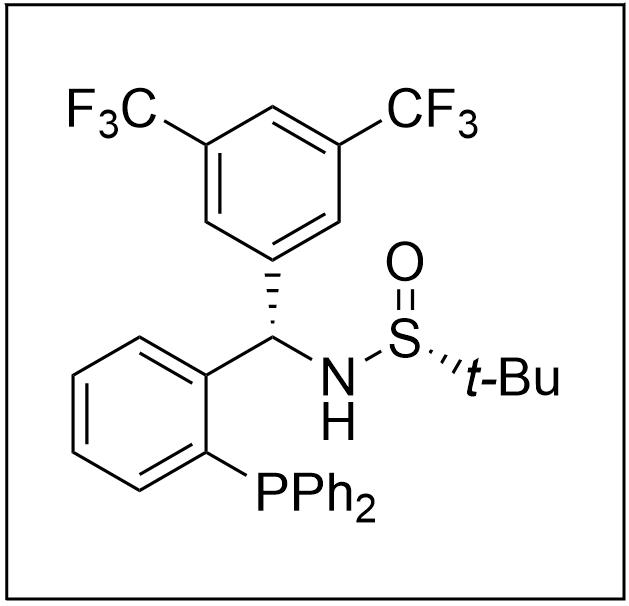 S(R)]-N-[(S)-[3,5-二(三氟甲基)苯基][2-(二苯基膦)苯基]甲基]-2-叔丁基亚磺酰胺 2262535-73-7