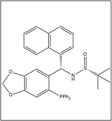 S(R)]-N-[(S)-[6-(二苯基膦)苯并[d][1,3]-二氧戊环-5基]-1-萘基甲基]-2-叔丁基亚磺酰胺 2565792-26-7