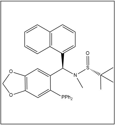 S(R)]-N-[(R)-[6-(二苯基膦)苯并[d][1,3]-二氧戊环-5基]-1-萘基甲基]-N-甲基-2-叔丁基亚磺酰胺