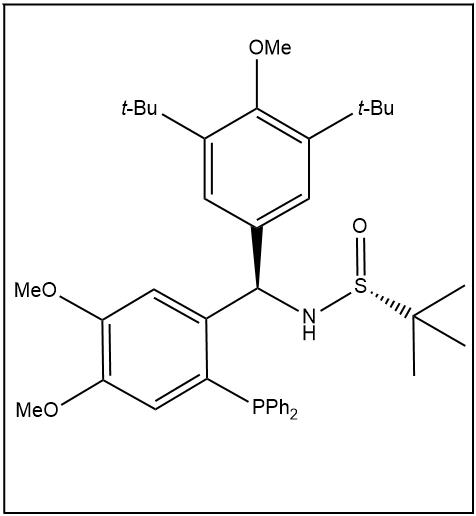 S(R)]-N-[(R)-[3,5-双叔丁基-4-甲氧基苯基][2-(二苯基膦)-4,5二甲氧基苯基]-2-叔丁基亚磺酰胺 2565792-47-2