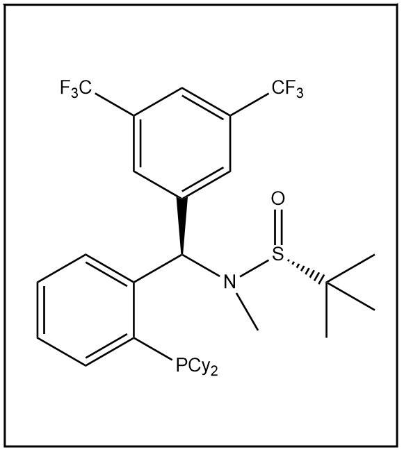 S(R)]-N-[(R)-3,5-二(三氟甲基)苯基)]-[2-(二环己基膦)苯基]-N-甲基-2-叔丁基亚磺酰胺