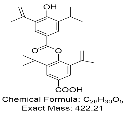 4-（（4-羟基-3-异丙基-5-（丙-1-烯-2-基）苯甲酰基）氧基）-3-异丙基-3-（丙-1-炔-2-基）苯甲酸