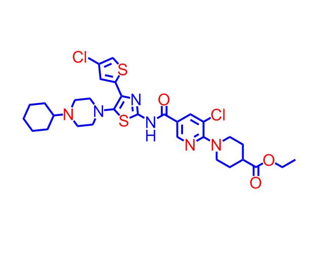5,6-二氯-N-［4-（4-氯噻吩-2-基）-5-（4-环己基哌嗪-1-基）噻唑-2-基］烟酰胺570403-14-4