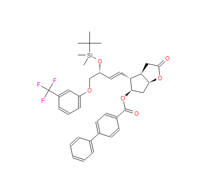 	[1,1'-联苯]-4-羧酸,(3AR,4R,5R,6AS)-4-[(1E,3R)-3-[[(1,1-二甲基乙基)二甲基硅烷基]氧基]-4-[3-(三氟甲基)苯氧基]1-丁烯-1-基]六氢-2-氧代-2H-(...)