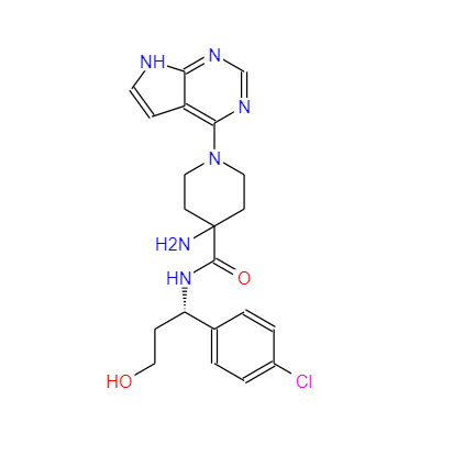 ：	4-氨基-N-[(1S)-1-(4-氯苯基)-3-羟基丙基]-1-(7H-吡咯并[2,3-D]嘧啶-4-基)-4-哌啶甲酰胺