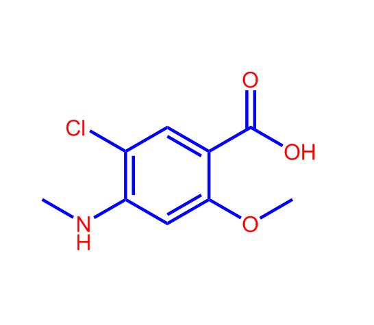 5-氯-2-甲氧基-4-(甲氨基)苯甲酸61694-98-2