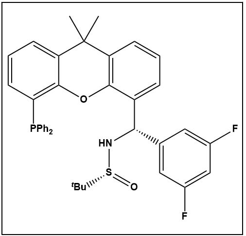 （R）-N-（（S）-（3,5-二氟苯基）（5-（二苯基膦基）-9,9-二甲基-9H-氧杂蒽-4-基）甲基）-2-甲基丙烷-2-亚磺酰胺-2-sulfinamide-0