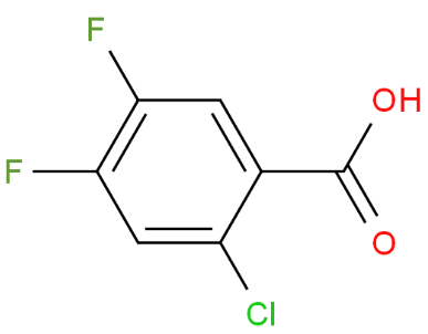 2-氯-4,5-二氟苯甲酸，3,4-二氟-6-氯苯甲酸，2-Chloro-4,5-difluorobenzoic acid，110877-64-0，可提供公斤级，按需分装！