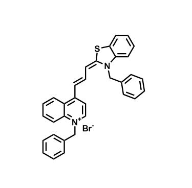 1-苄基-4-[(E,3E)-3-(3-苄基-1,3-苯并噻唑-2-亚基)丙-1-烯基]喹啉-1-鎓溴化物 