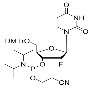 5'-O-(4,4-二甲氧基三苯甲基)-2'-脱氧-2'-氟尿苷-3'-(2-氰基乙基-N,N-二异丙基)亚磷酰胺