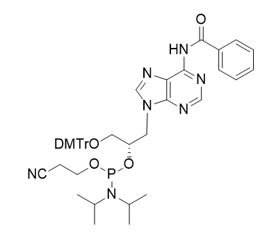 N6-苯甲酰基-(S)-1-(4, 4’-二甲氧基三苯甲基)-3-腺苷-2-氰基乙基亚磷酰胺