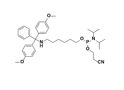 6-((bis(4-methoxyphenyl)(phenyl)methyl)amino)hexyl (2-cyanoethyl) diisopropylphosphoramidite
