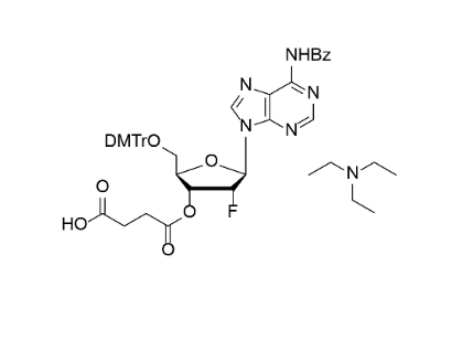 DMTr-2'-F-dA(Bz)-3'-succinate, TEA salt