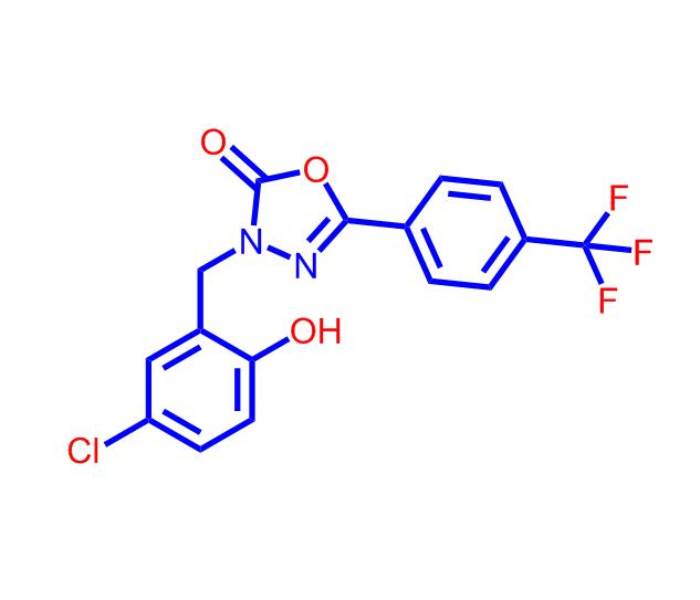 3-(5-氯-2-羟基苄基)-5-(4-(三氟甲基)苯基)-1,3,4-恶二唑-2(3H)-酮202821-81-6