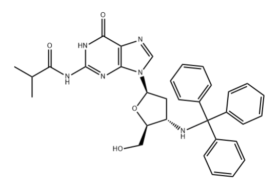 2',3'-二脱氧-N-(2-甲基-1-氧代丙基)-3'-[(三苯基甲基)氨基]鸟苷