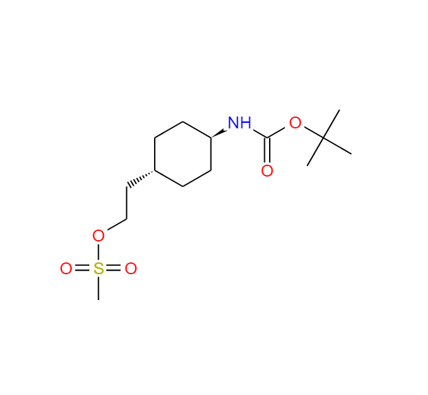 反式-2-[4-[(N-叔丁氧基羰基)氨基]环己基]乙基甲磺酸盐 917342-28-0