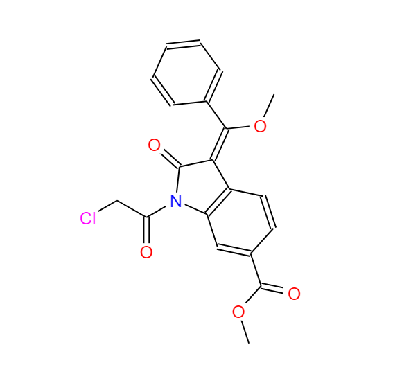 (3E)-1-(2-氯乙酰基)-2,3-二氢-3-(甲氧基苯基亚甲基)-2-氧代-1H-吲哚-6-羧酸甲酯