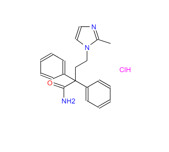 4-(2-甲基-1H-咪唑-1-基)-2,2-二苯基丁酰胺盐酸盐