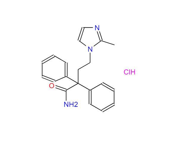 4-(2-甲基-1H-咪唑-1-基)-2,2-二苯基丁酰胺盐酸盐 893421-54-0