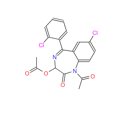 1-乙酰基-3-(乙酰氧基)-7-氯-5-(2-氯苯基)-1,3-二氢-2H-1,4-苯并二氮杂卓-2-酮