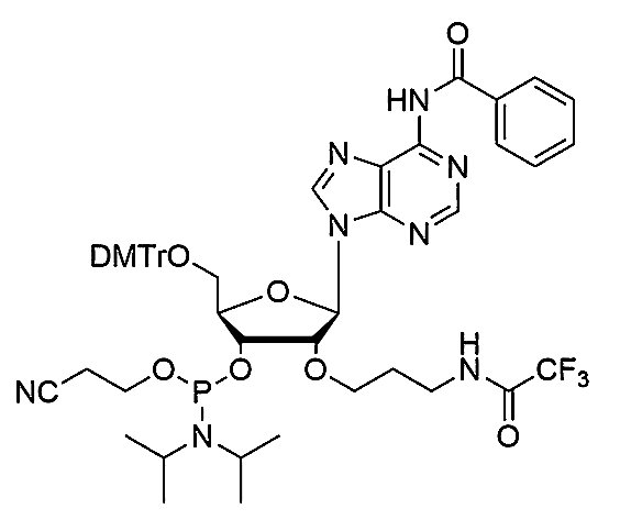 5'-O-DMTr-2'-O-Trifluoroacetamindo propyl-A(Bz)-3'-CE-Phosphoramidite